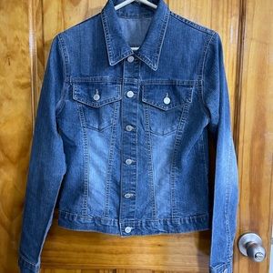 c'est toi jean jacket, blue, women size small